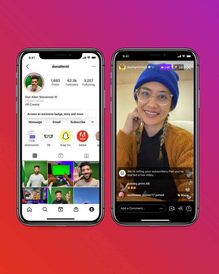 Instagram Subscriptions