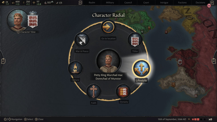 Crusader Kings III new controller interface