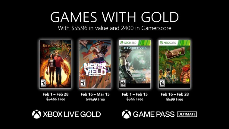 Games with Gold February lineup