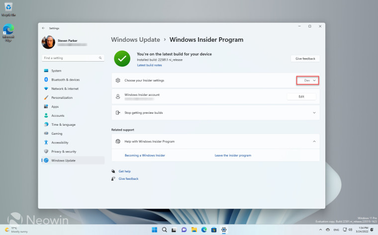 Windows 11 build 22581 screenshots