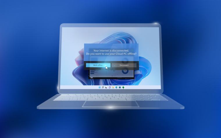 A graphic of a Windows 365 cloud PC