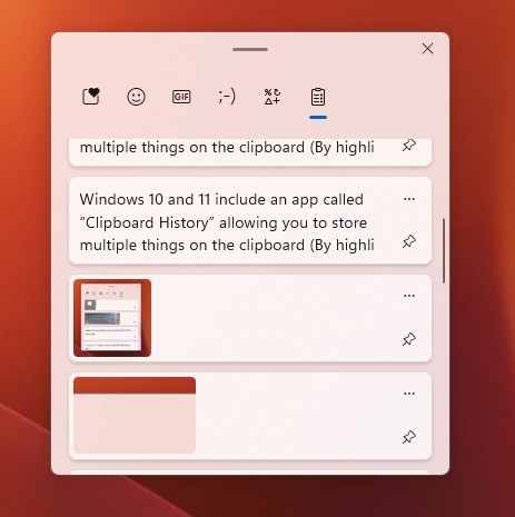 Clipboard history 2
