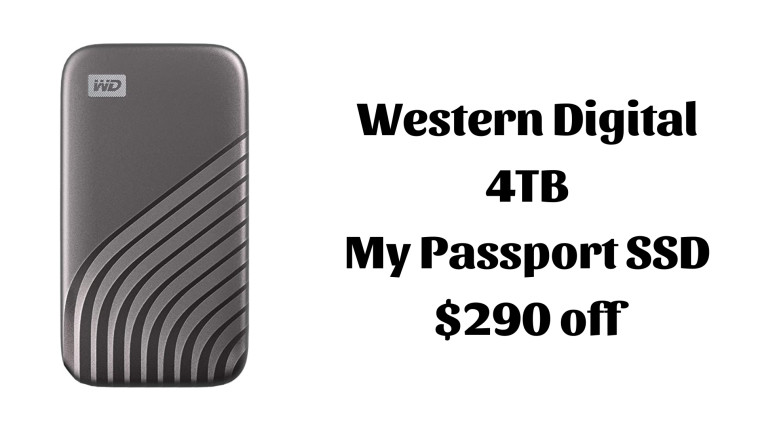 Western Digital 4TB My Passport SSD 290 off