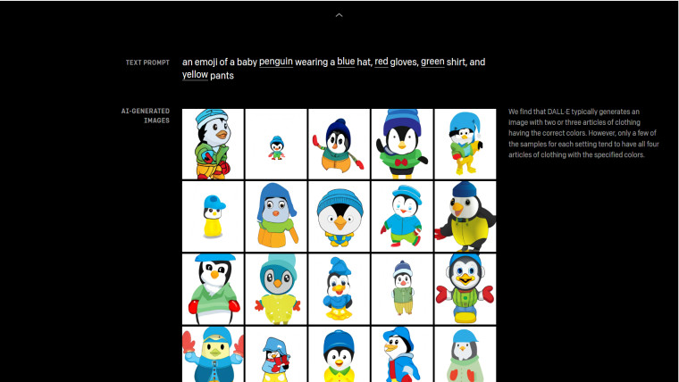 A screenshot from DALL-E&039s landing page