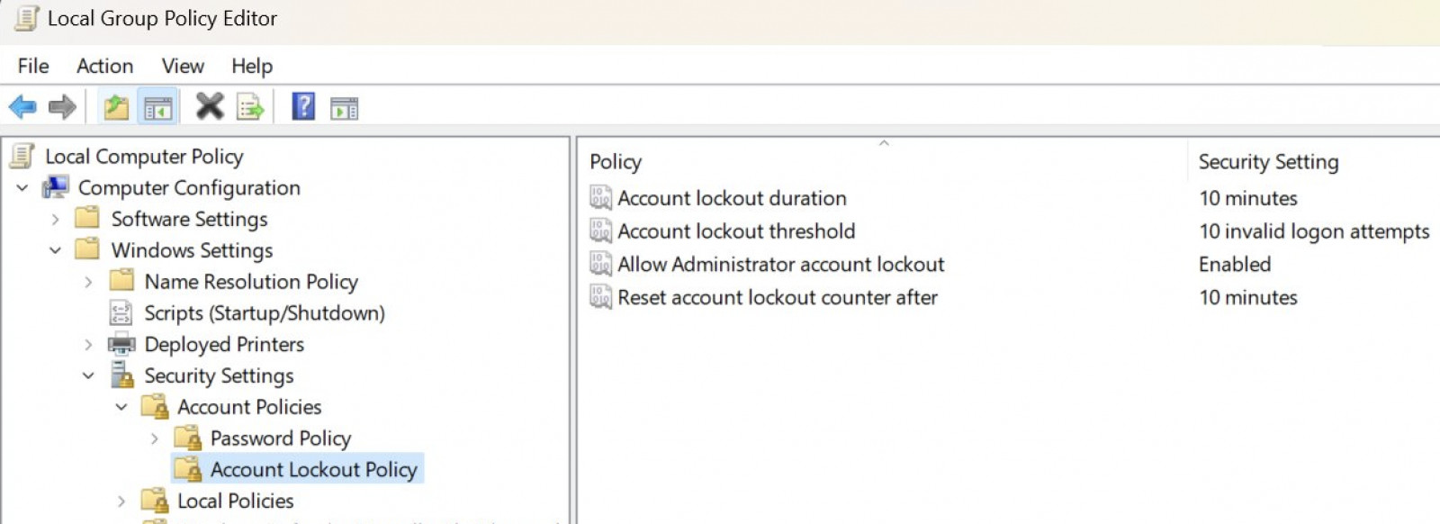 Local Group Policy Editor